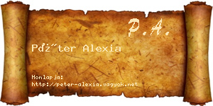 Péter Alexia névjegykártya